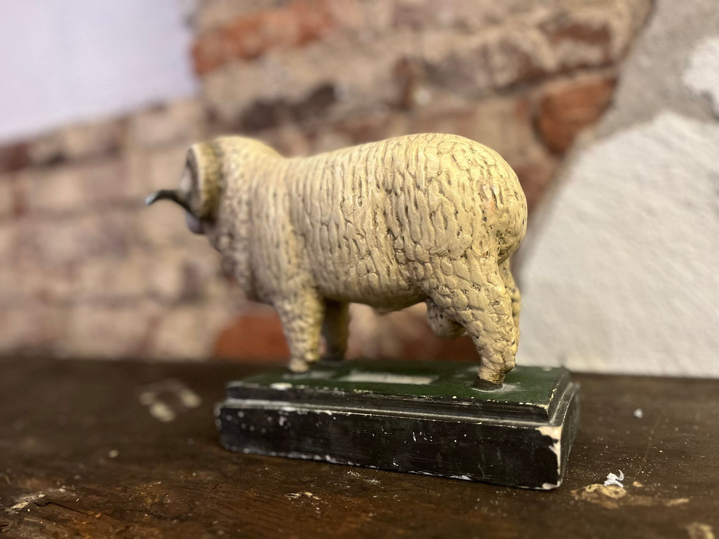 Antique 1920s Eastern European Plaster School Model of a Ram